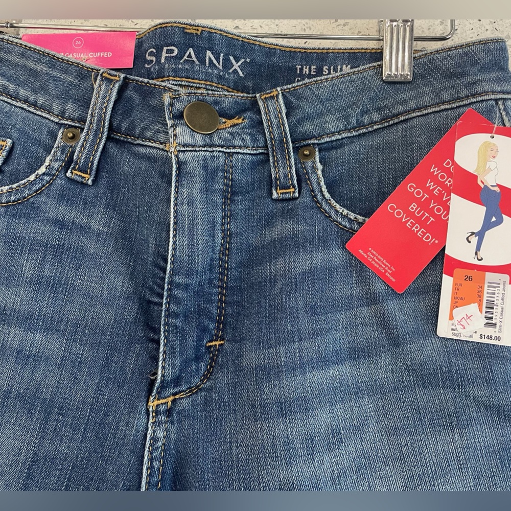 SPANX Slim-X Casual Cuffed Jeans